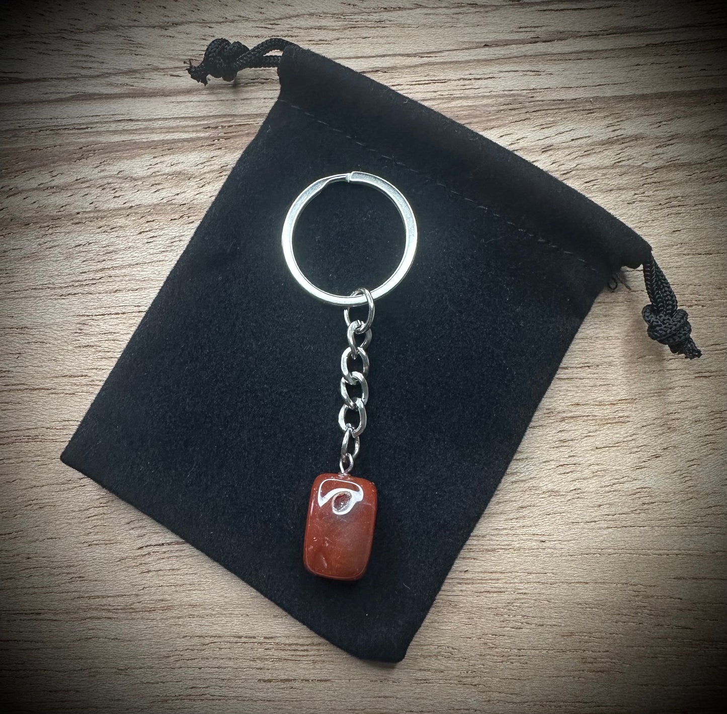 Carnelian Agate Stone Keyring