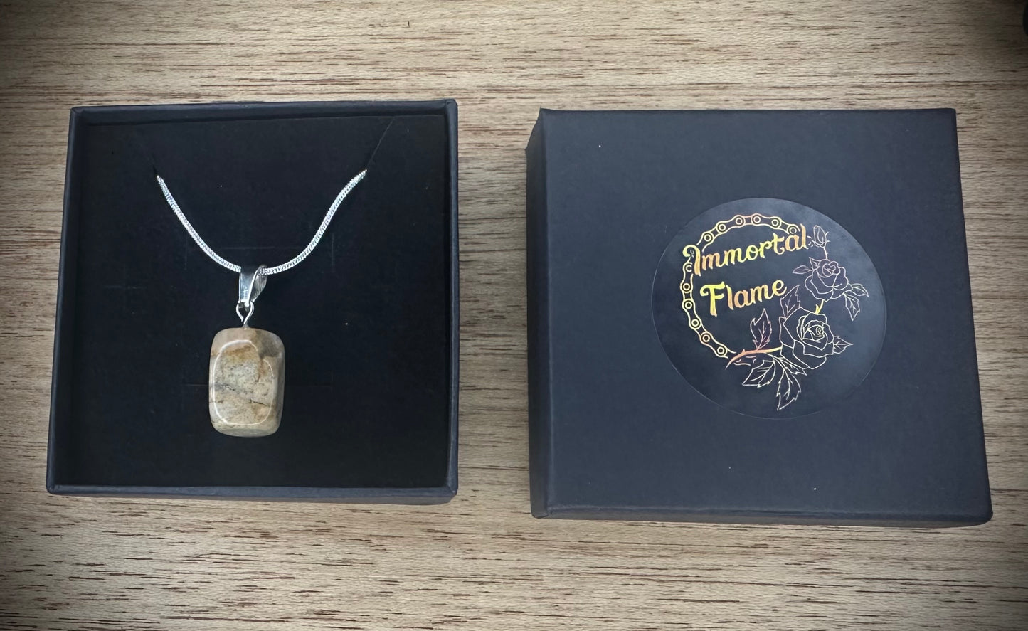 Picture Jasper Sterling Silver Necklace