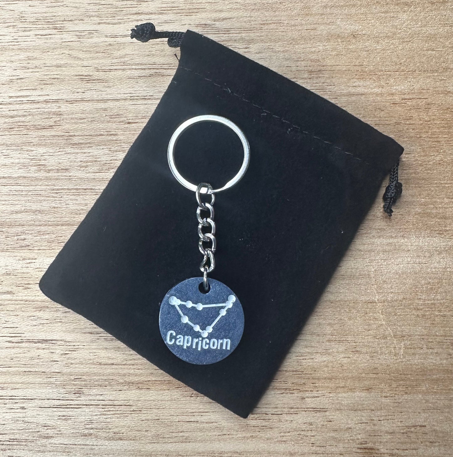 Purple Capricorn- Star Sign Resin Keyring