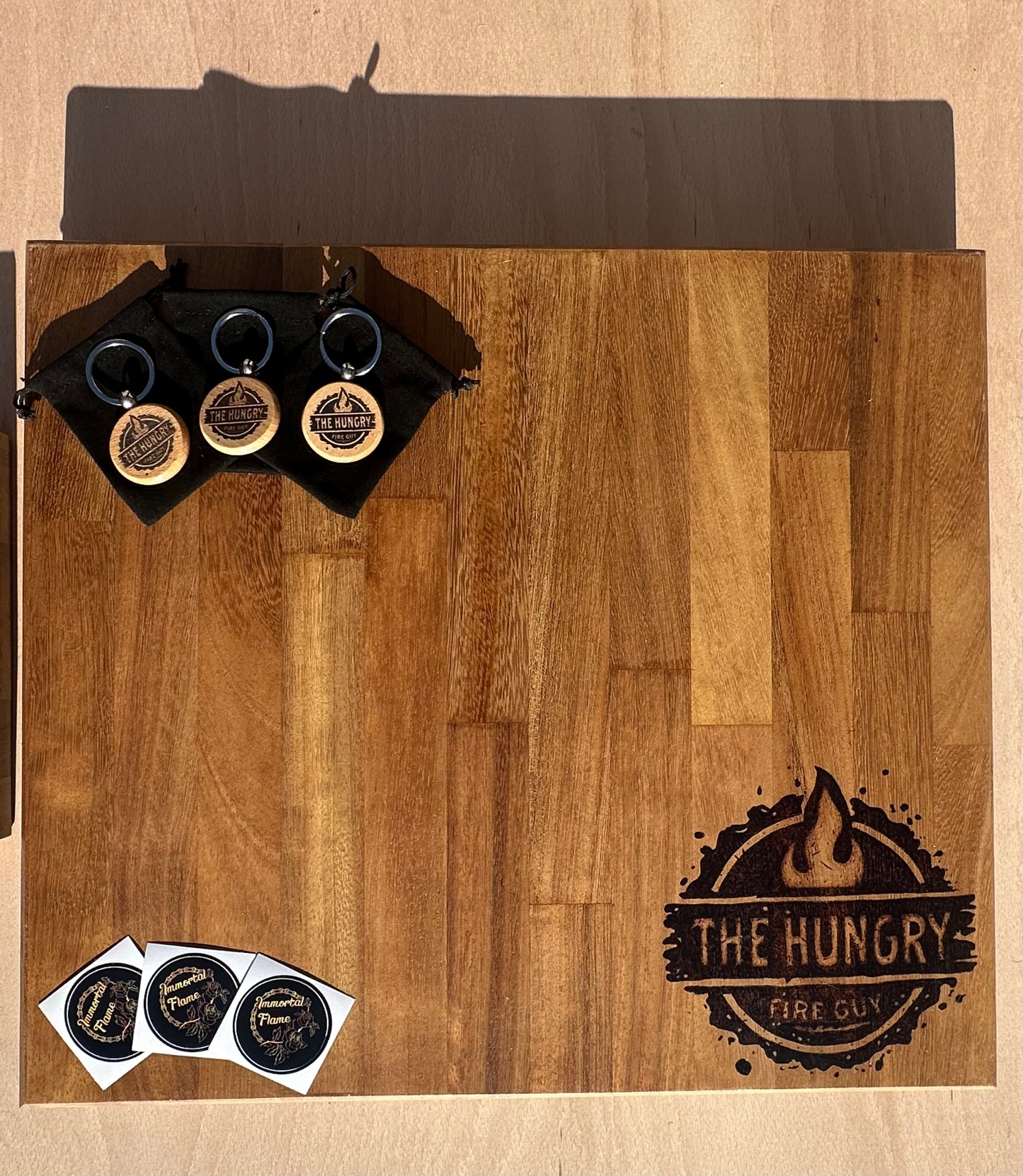 Large Butcher Block Chopping Board with Custom Design