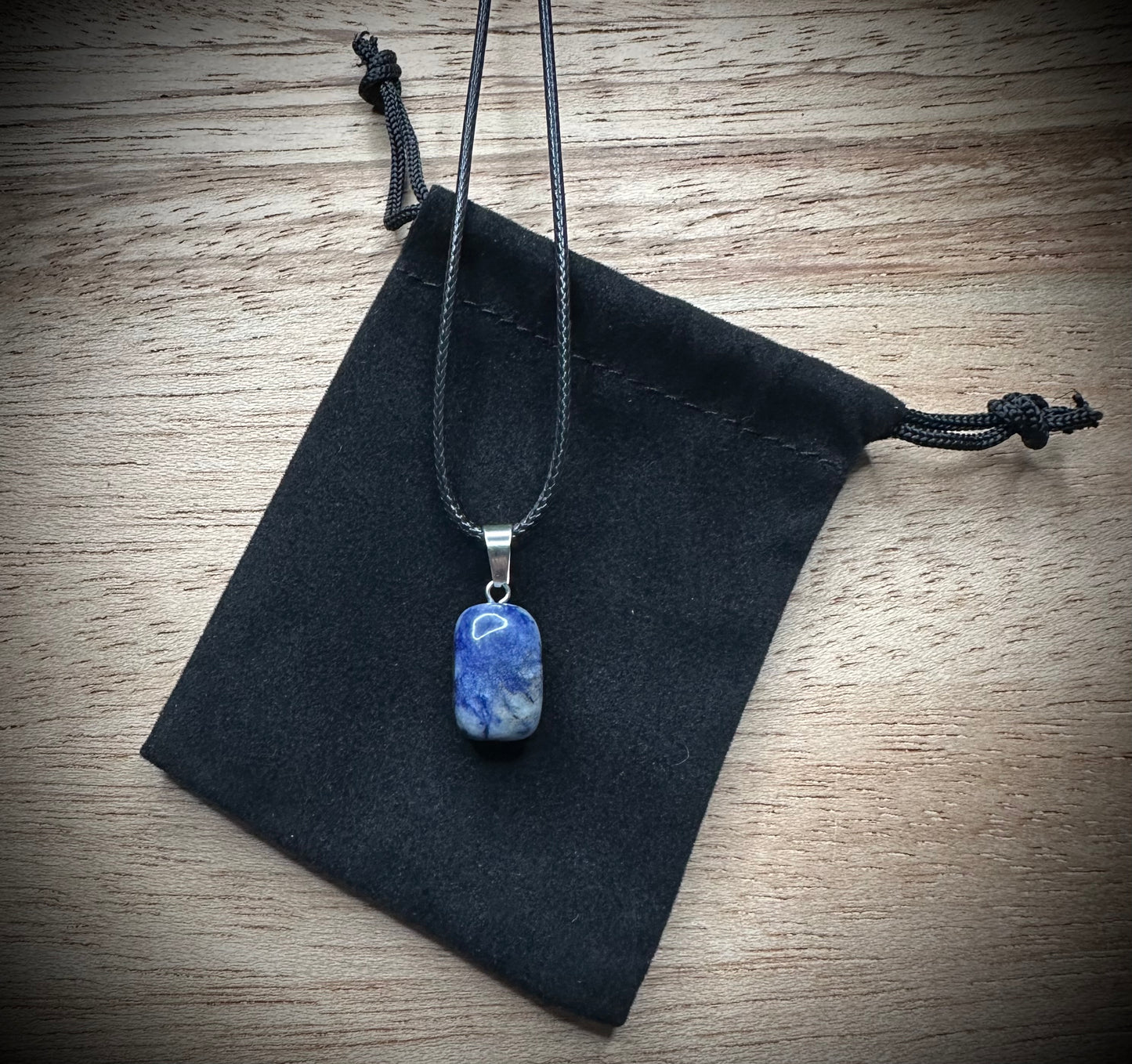 Sodalite Black Corded Necklace