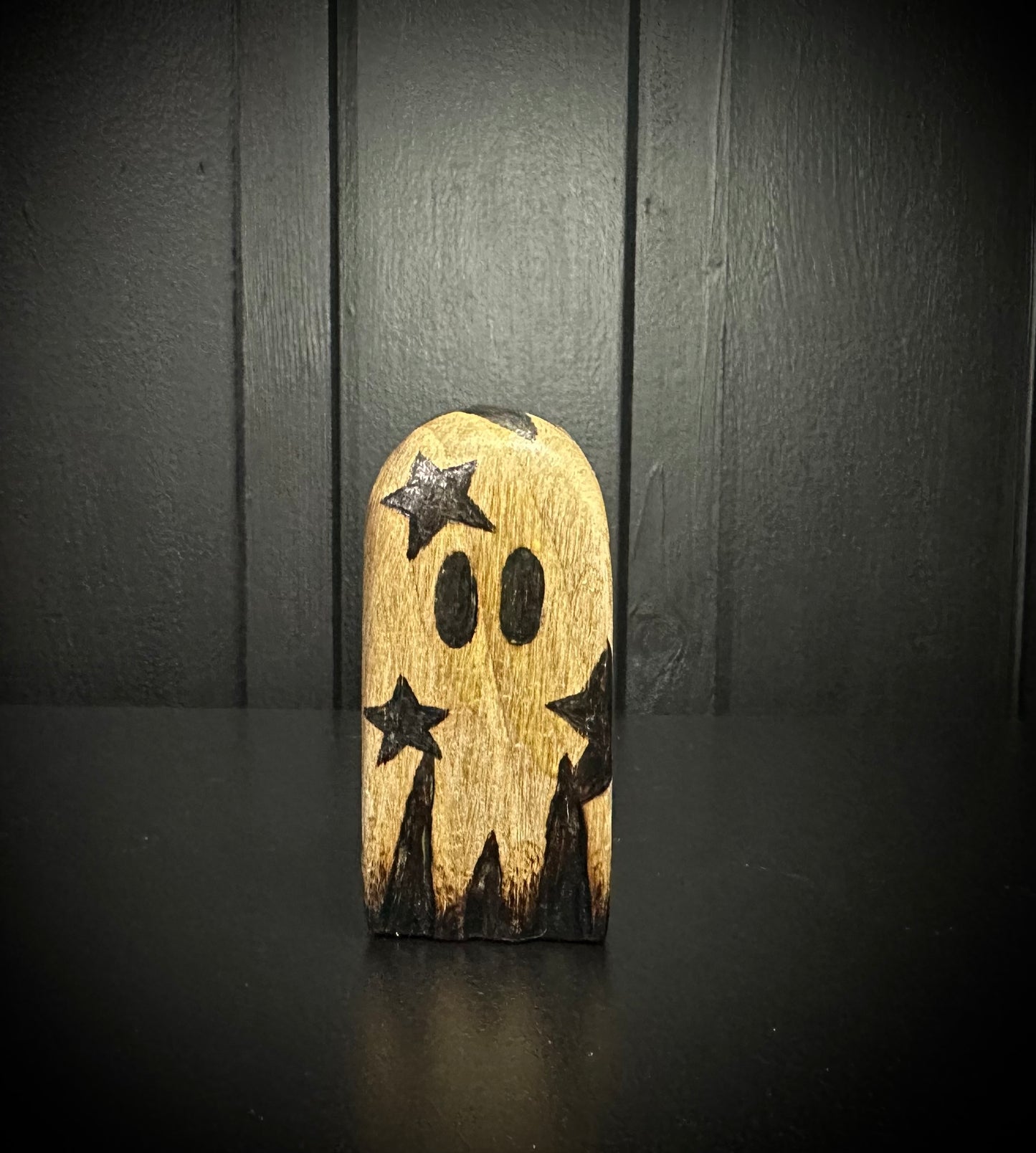 Star- Hand Carved Oak Wood Ghost