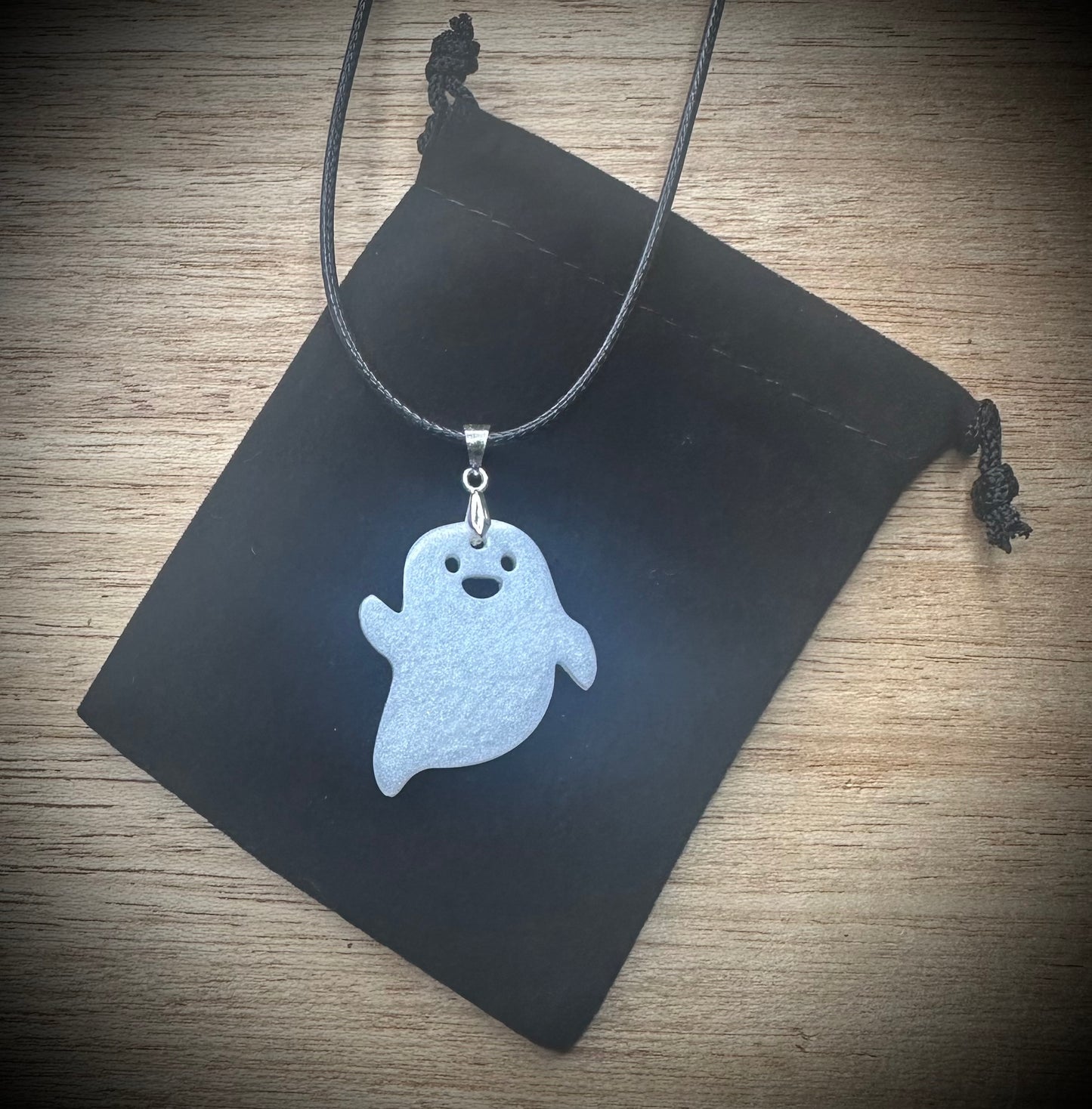 Happy Pearl Ghost Cord Resin Necklace