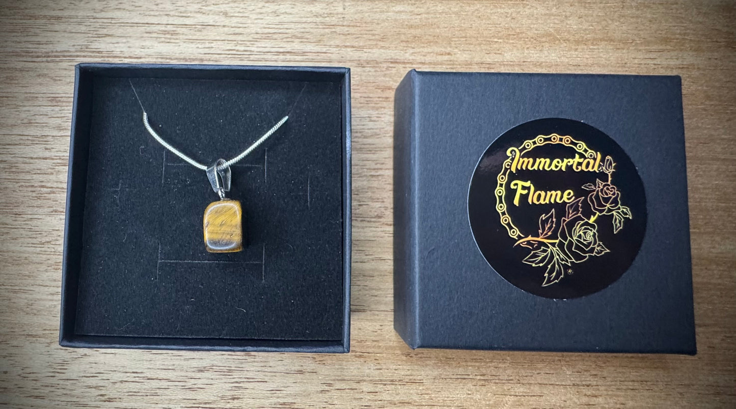 Tigers Eye Sterling Silver Necklace