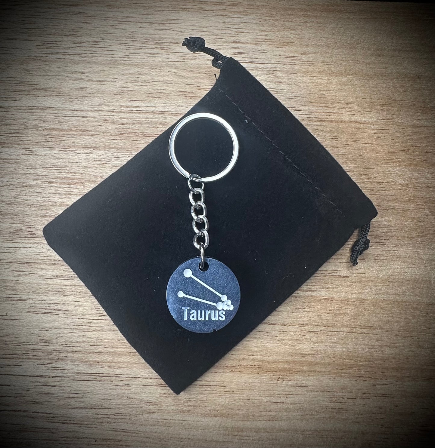 Purple Taurus - Star Sign Resin Keyring