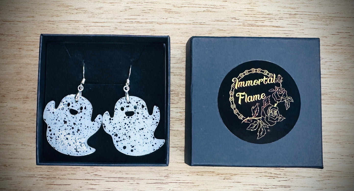 Ghost Splash Sterling Silver Earrings