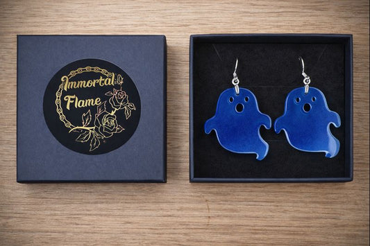 Blue Ghost Sterling Silver Earrings