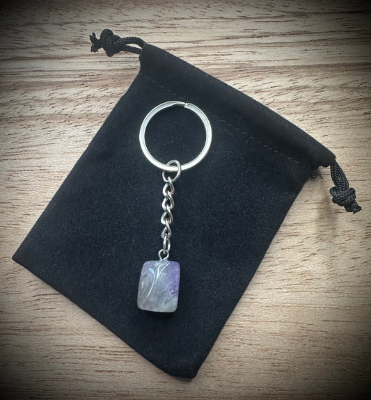 Amethyst Stone Keyring
