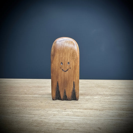 Smiles- Hand Carved Oak Wood Ghost