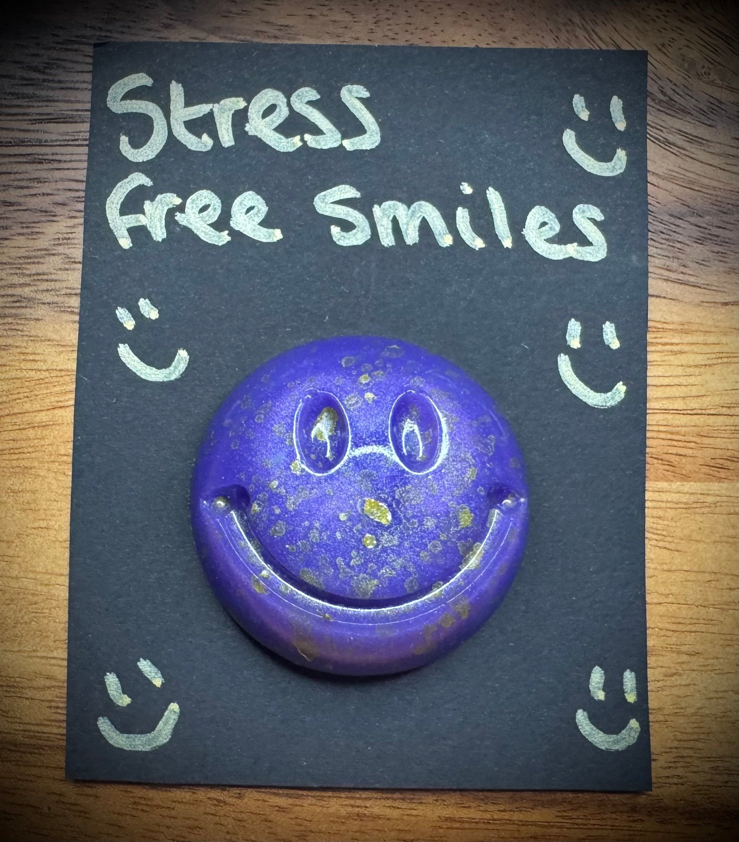 Purple and Gold Stress Free Smiley