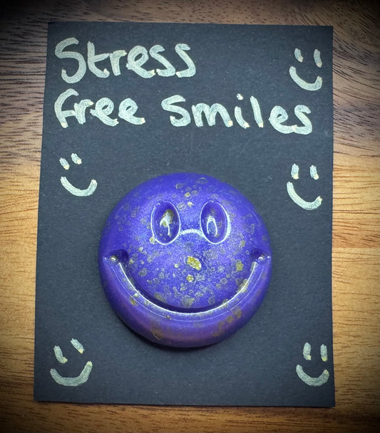 Purple and Gold Stress Free Smiley