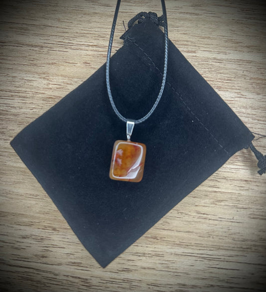 Carnelian Agate Corded Necklace