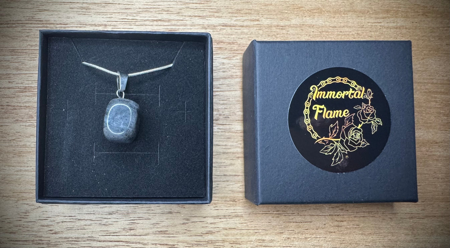 Larvite Sterling Silver Necklace