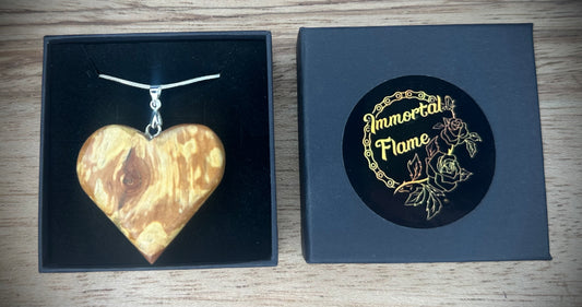 Hawthorne Wood Hand Carved Sterling Silver Necklace