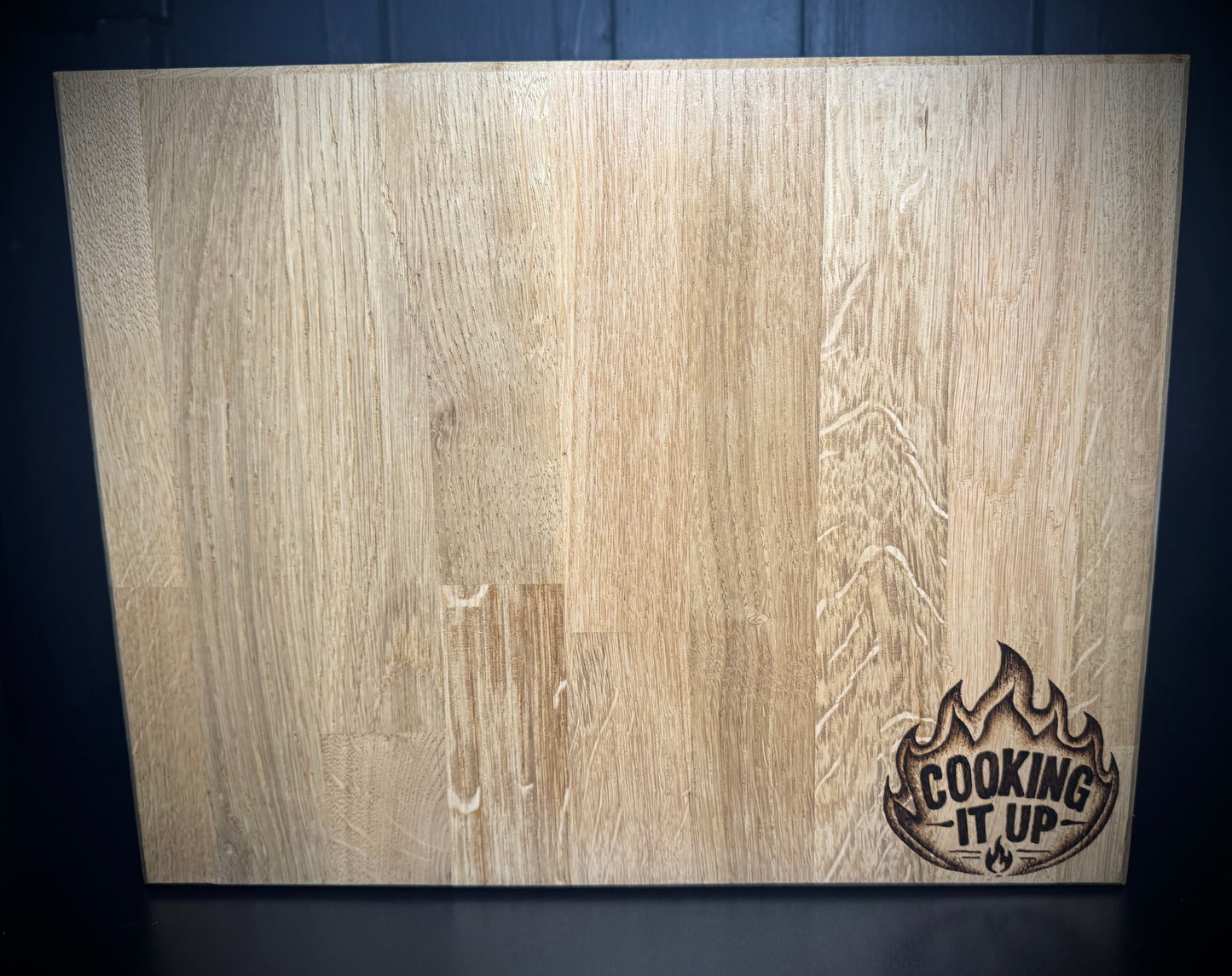 Cooking it up oak wood chopping board