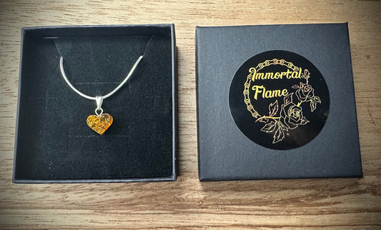 Hand Carved Baltic Amber Sterling Silver Necklace