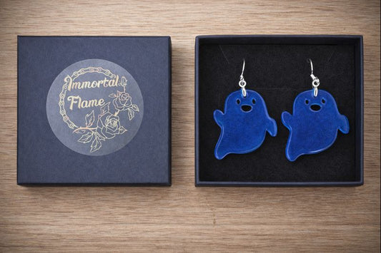Blue Ghost Sterling Silver Earrings