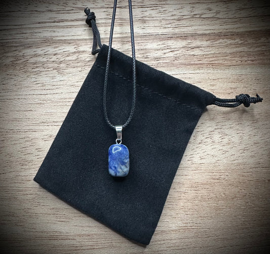 Sodalite Black Corded Necklace