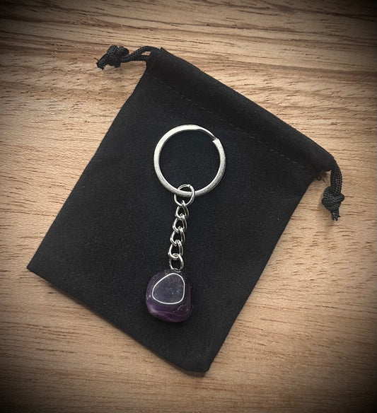 Amethyst Stone Keyring