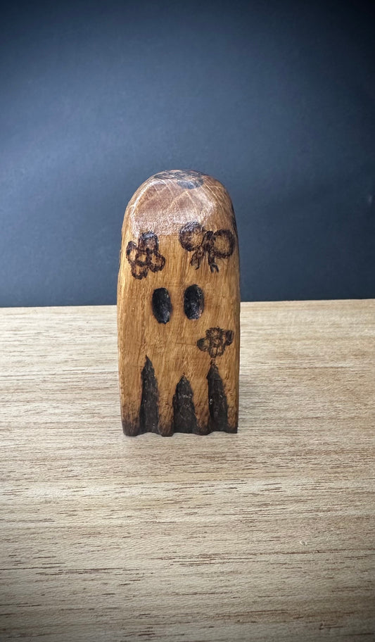 Fleur- Hand Carved Oak Wood Ghost