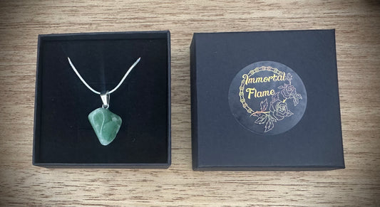 Green Aventurine Sterling Silver Necklace