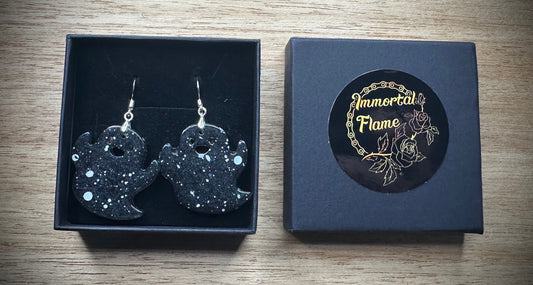 Midnight Ghost Sterling Silver Earrings