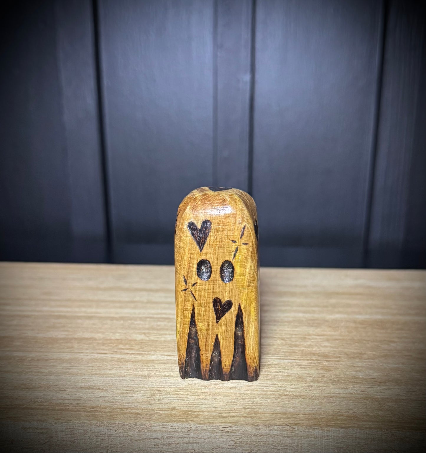 Lovey- Hand Carved Oak Ghost