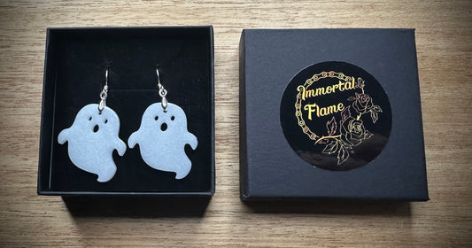 Pearl Spooked Ghost Sterling Silver Earrings