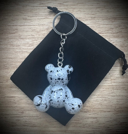 Small- Pearl Fleck Resin Bears- Cling Buddy Keyrings