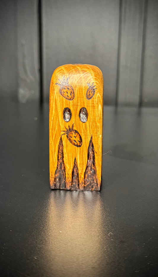 Strawberry Hand Carved Oak Ghost