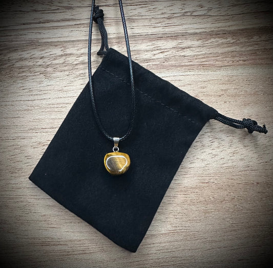 Tigers Eye Black Corded Necklace