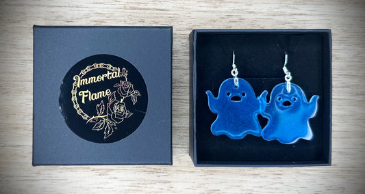 Blue Ghost Sterling Silver Earrings