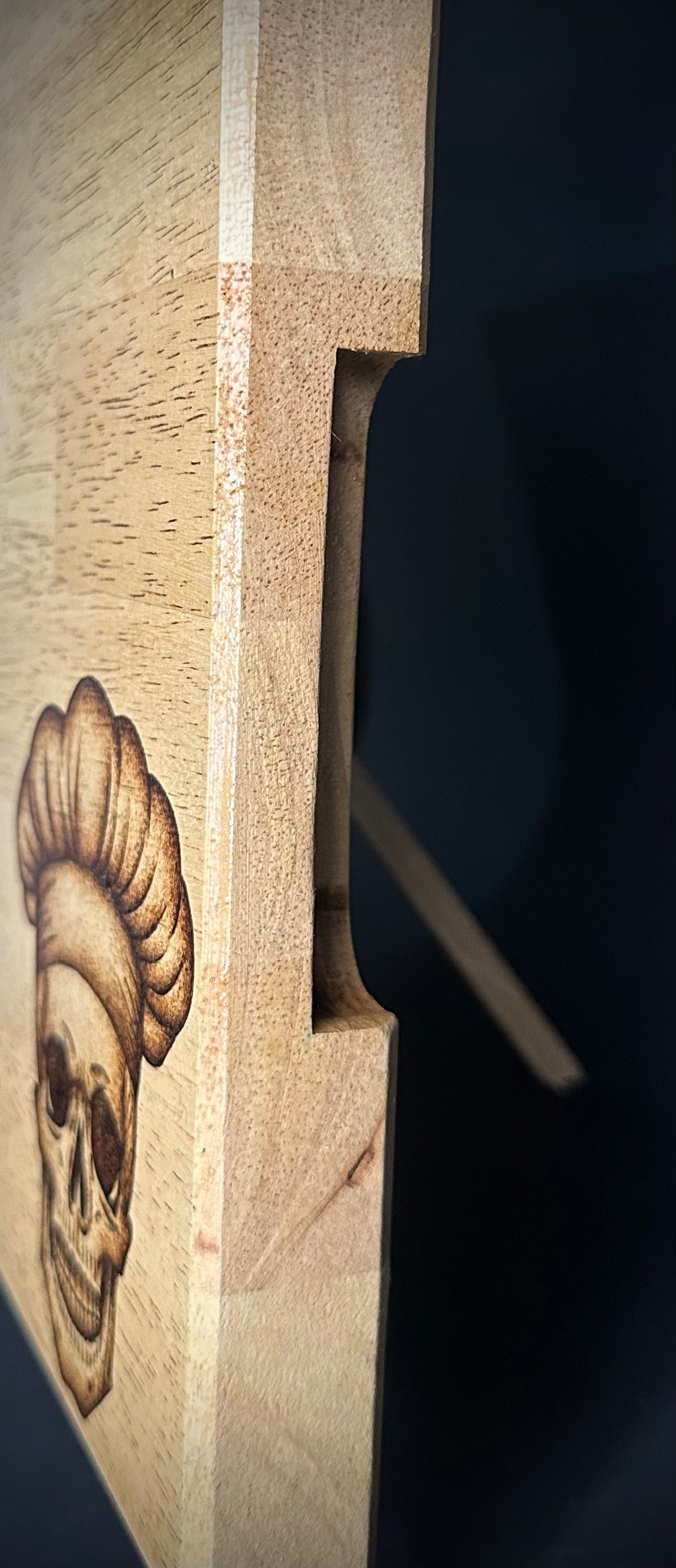 Chef Skull Maple Wood Chopping Board