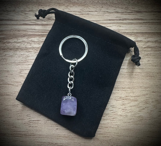 Amethyst Stone Keyring