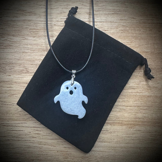 Pearl Spooked Ghost Cord Necklace