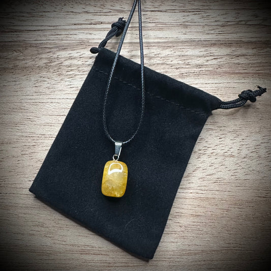 Ferruginous Quartz Black Corded Necklace