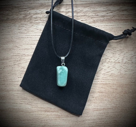 Green Aventurine Black Corded Necklace