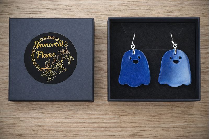 Blue Ghost Sterling Silver Earrings