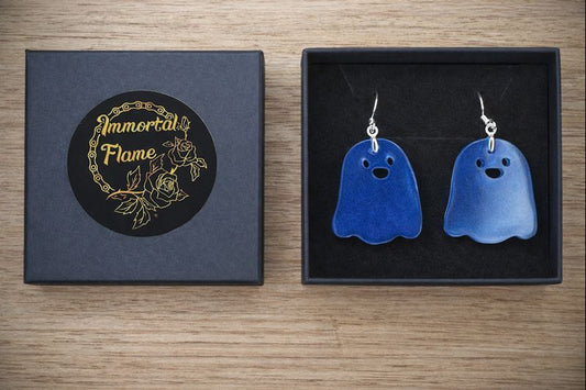 Blue Ghost Sterling Silver Earrings