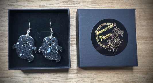 Night Fright Ghost Sterling Silver Earrings