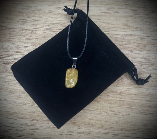 Ferruginous Quartz Black Corded Necklace