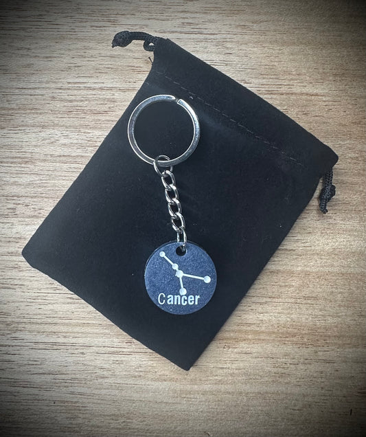 Purple Cancer- Star Sign Resin Keyring