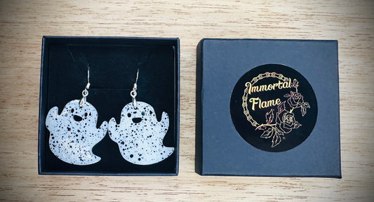 Ghost Splash Sterling Silver Earrings