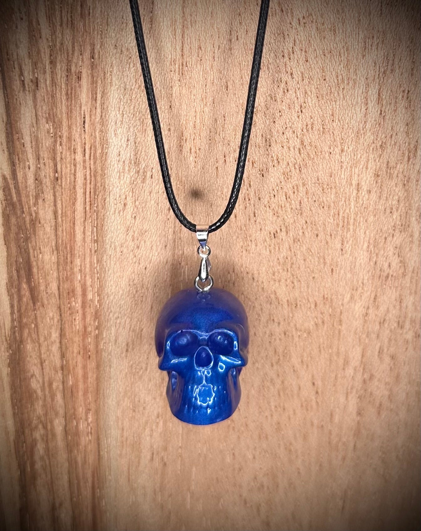 Blue and Purple Gradient Skull Necklace