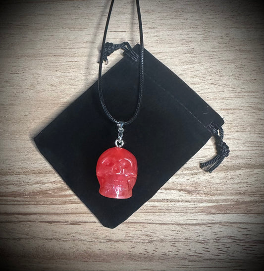 Red Skull Necklace